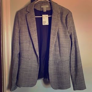 H&M blazer plaid size 10 new